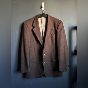 Vintage 40R Perry Ellis Brown Wool Blazer